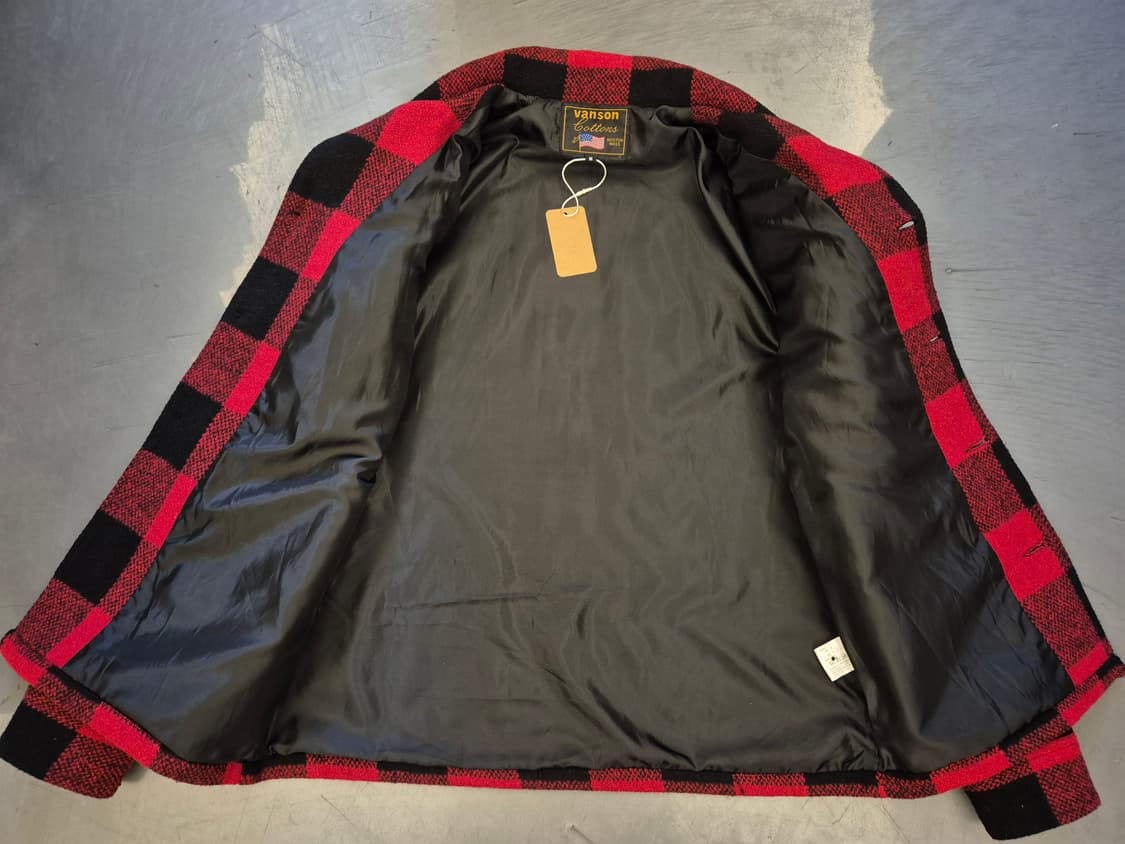 밴슨레더 버팔로체크 울 자켓 상품이미지3