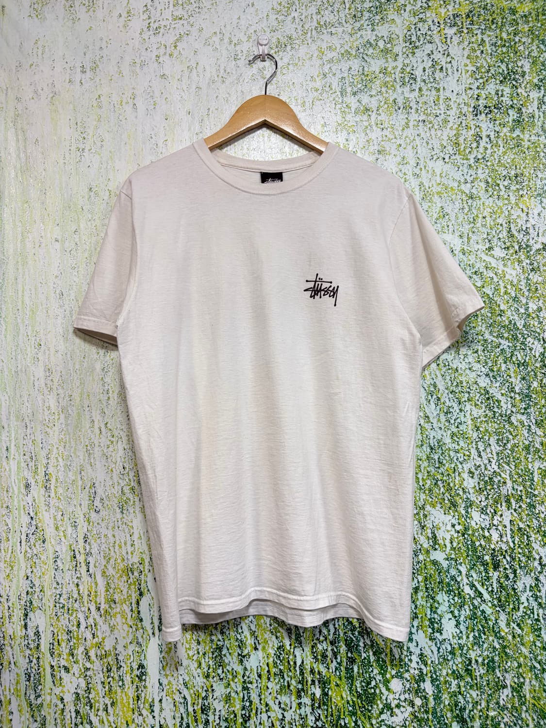 스투시 STUSSY 반팔 티셔츠 화이트 빅로고 반팔티 M 상품이미지6