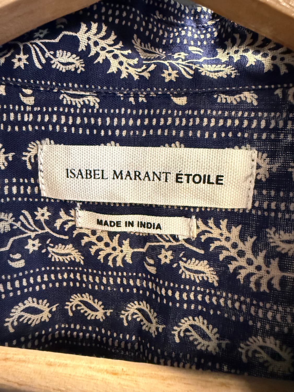 36 이자벨마랑 ISABEL MARANT 에스닉 패턴 셔츠 원피스 네이비 상품이미지5