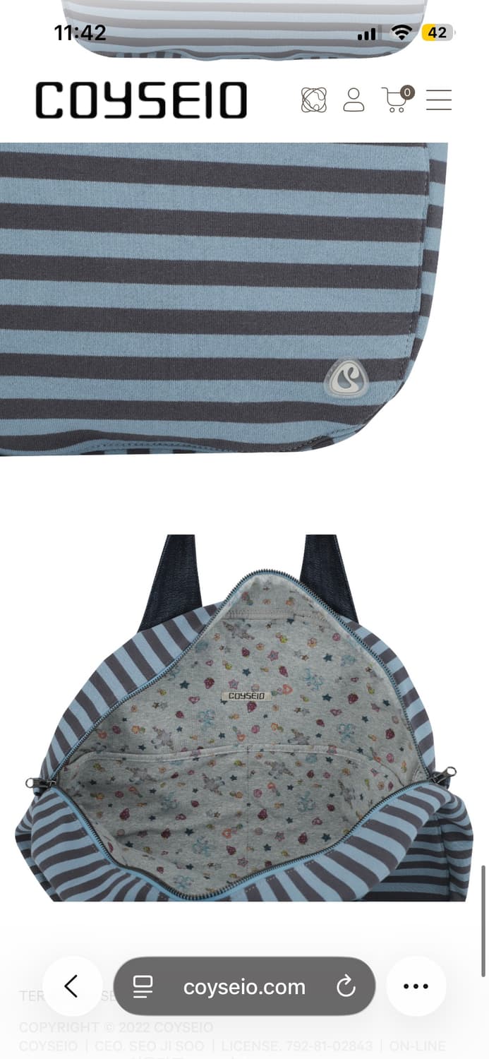 코이세이오 ema tiny friends stripe bag 상품이미지2