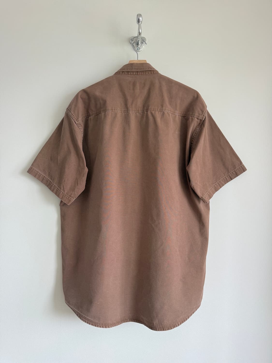 Pre owned 스톤워싱 캔버스 반팔 셔츠 상품이미지4