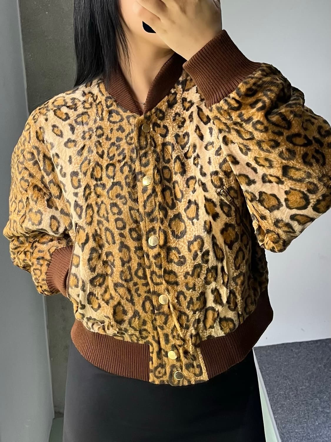Erwan 레오파드 크롭 자켓 상품이미지1