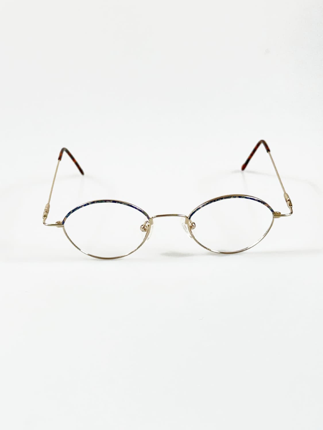 90s 유로피안 골드 라이트웨이트 슬림 라운드 빈티지 안경 상품이미지1