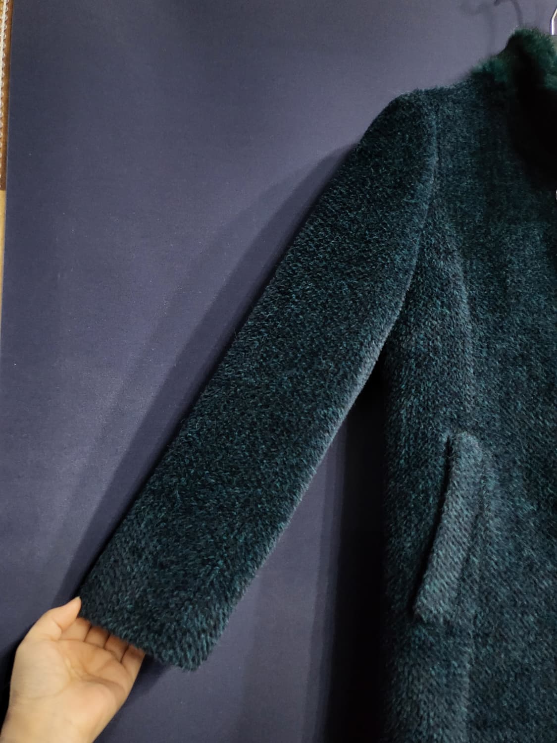 크로커다일 수리알파카 머스카렛 트리밍 자켓 상품이미지4