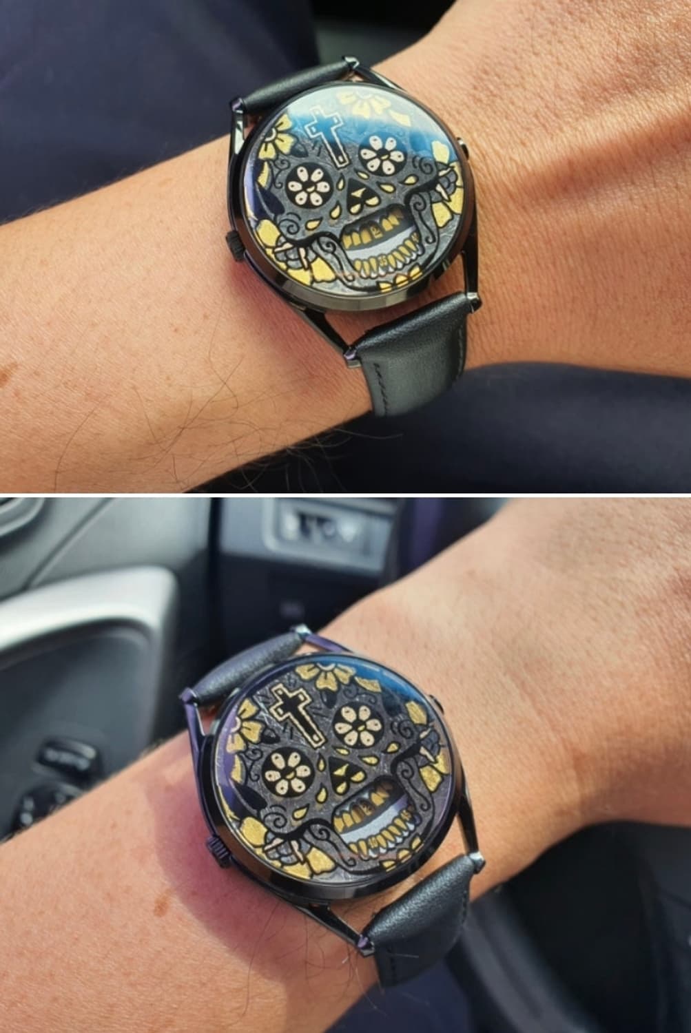 미스터존스 해골 가죽 시계 새상품급 상품이미지1