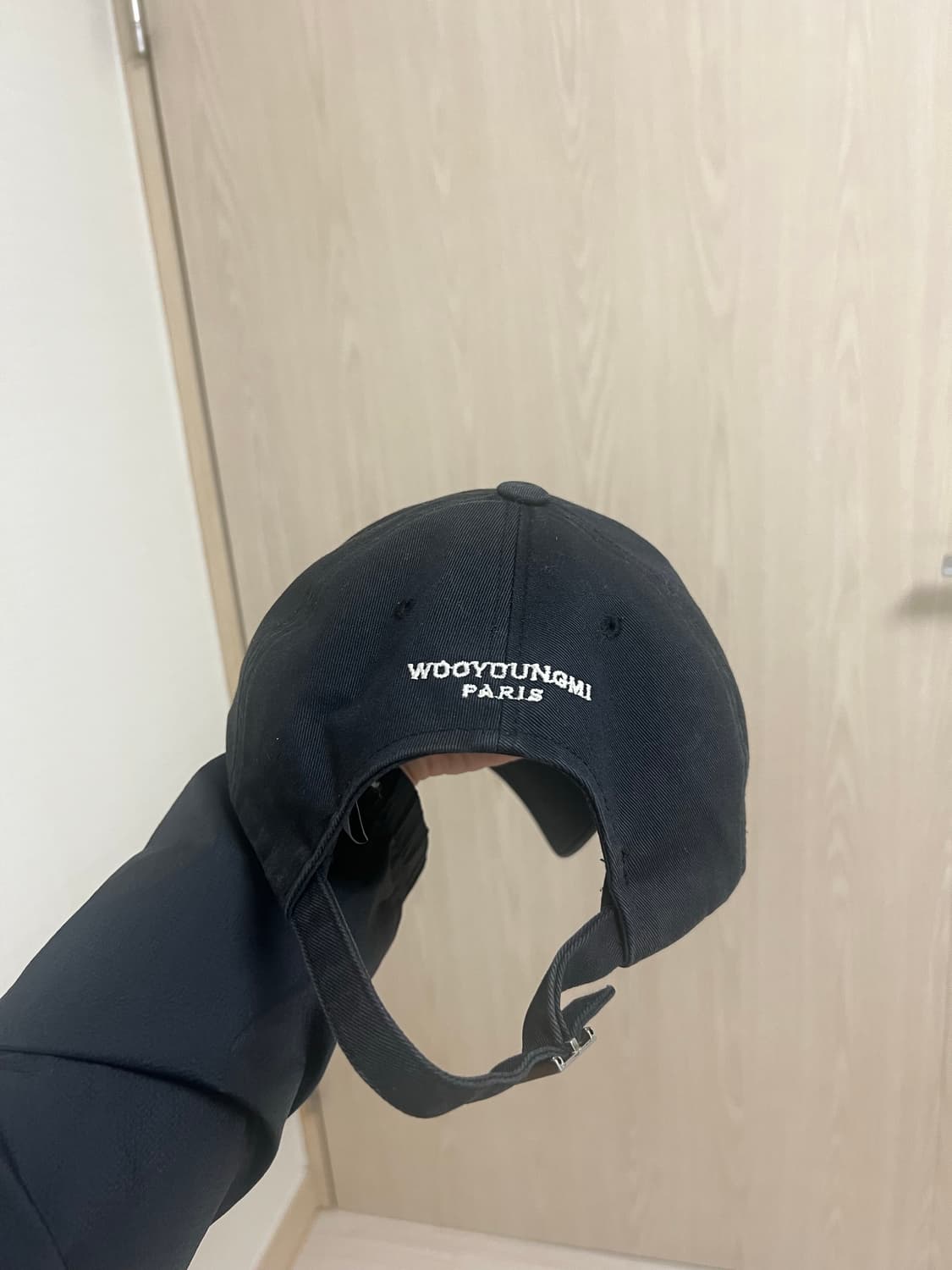 우영미/블랙 로고자수 볼캡/OS 상품이미지3