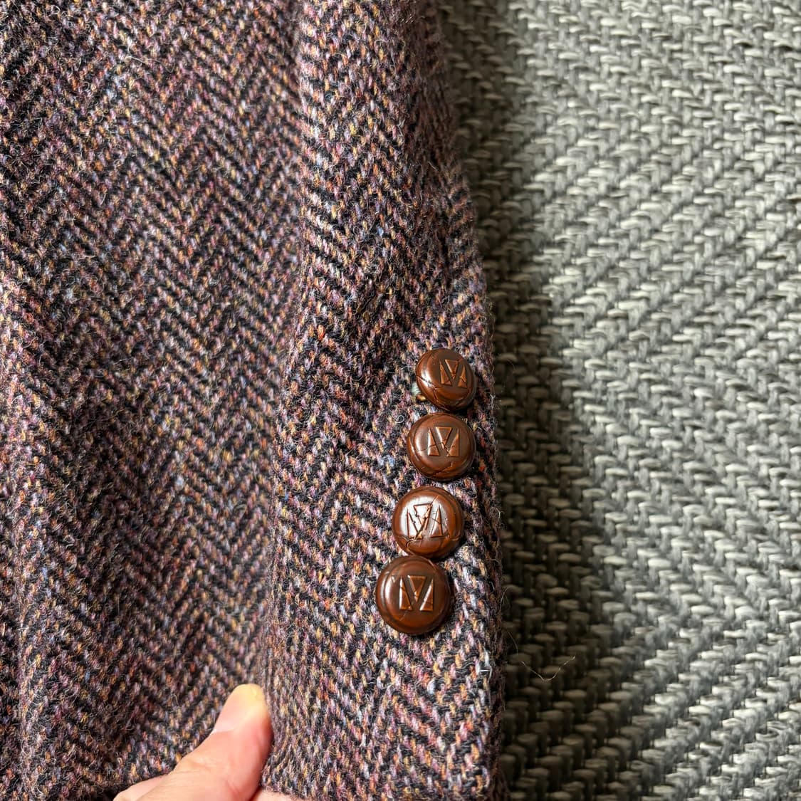 해리스트위드 헤링본 울자켓(Free) 상품이미지5