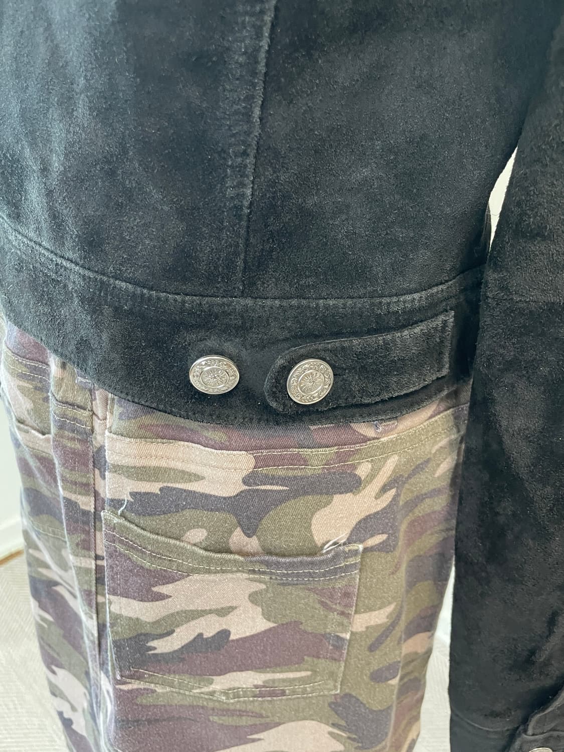 빈티지 donna 돈피 스웨이드 트러커 실버은장 자켓 J03915 상품이미지5