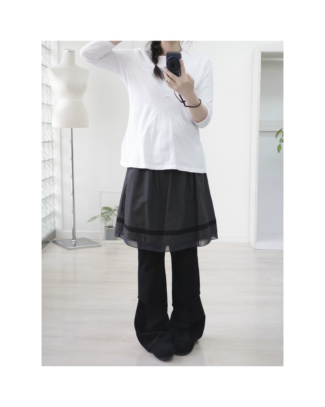  Klein plus charcoal skirt 상품이미지3
