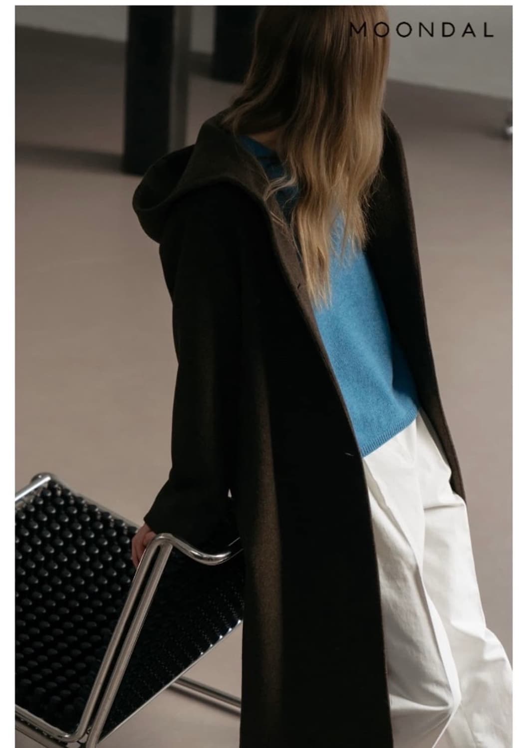 문달 후드 롱 코트 상품이미지3