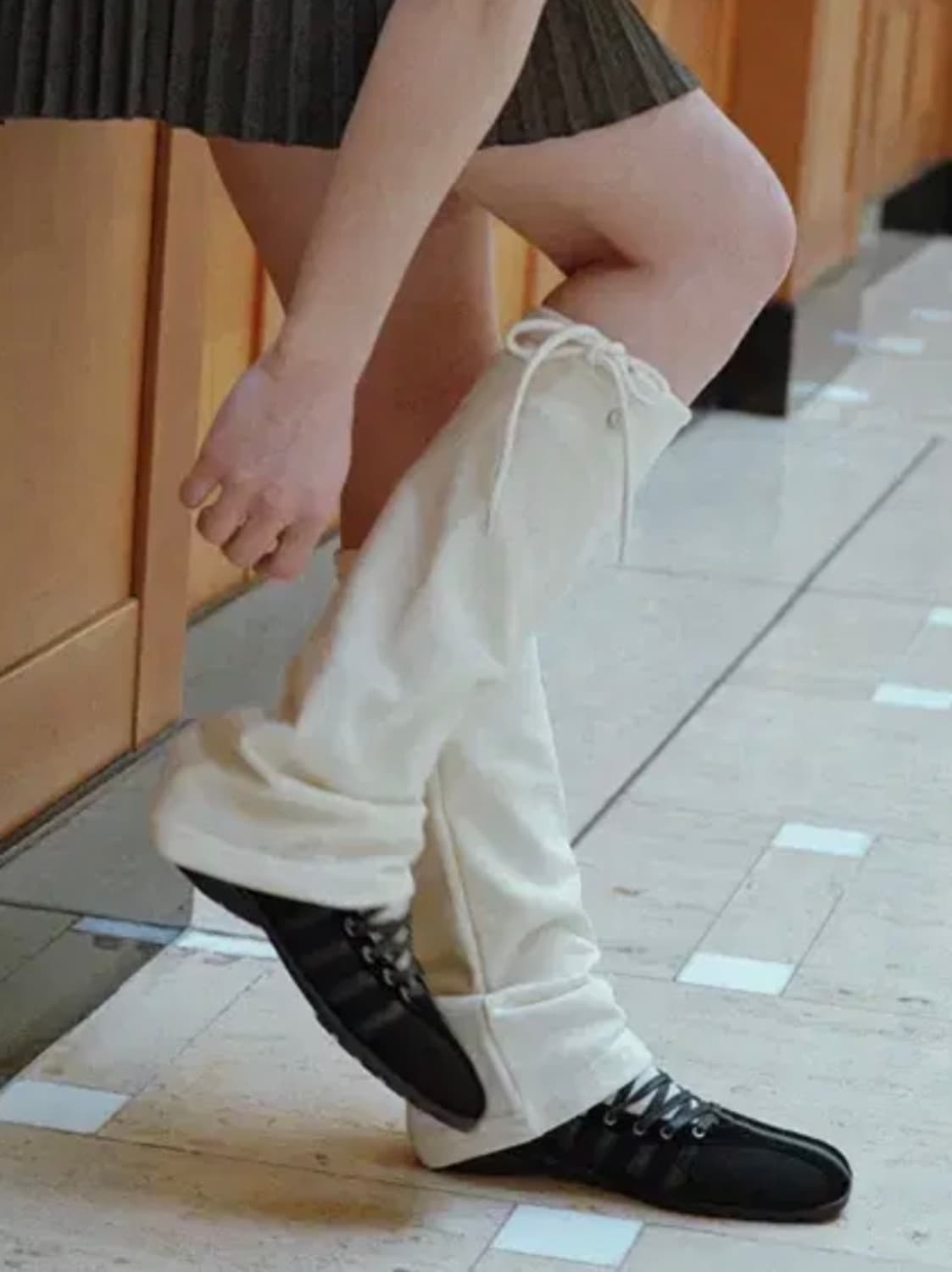 락피쉬웨더웨어 스트링 레그워머 / 멜란지그레이 상품이미지5