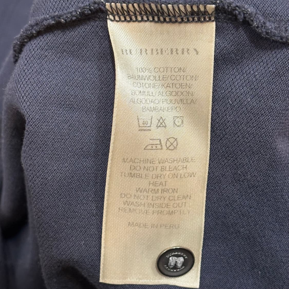 M 버버리 네이비 카라 반팔 티셔츠  상품이미지5