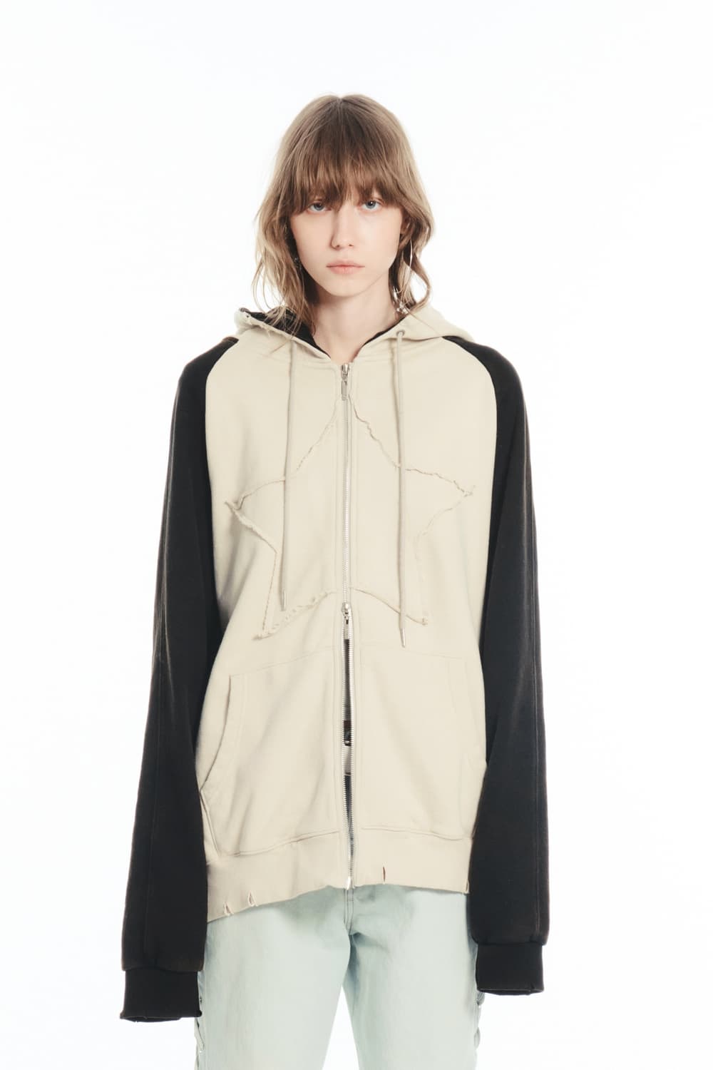 cerric STAR EMBROIDERY HOOD ZIP UP 상품이미지1