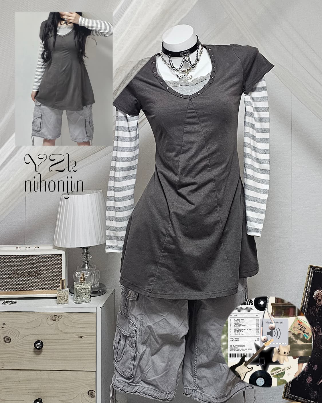 Y2k nihonjin look style set 상품이미지1