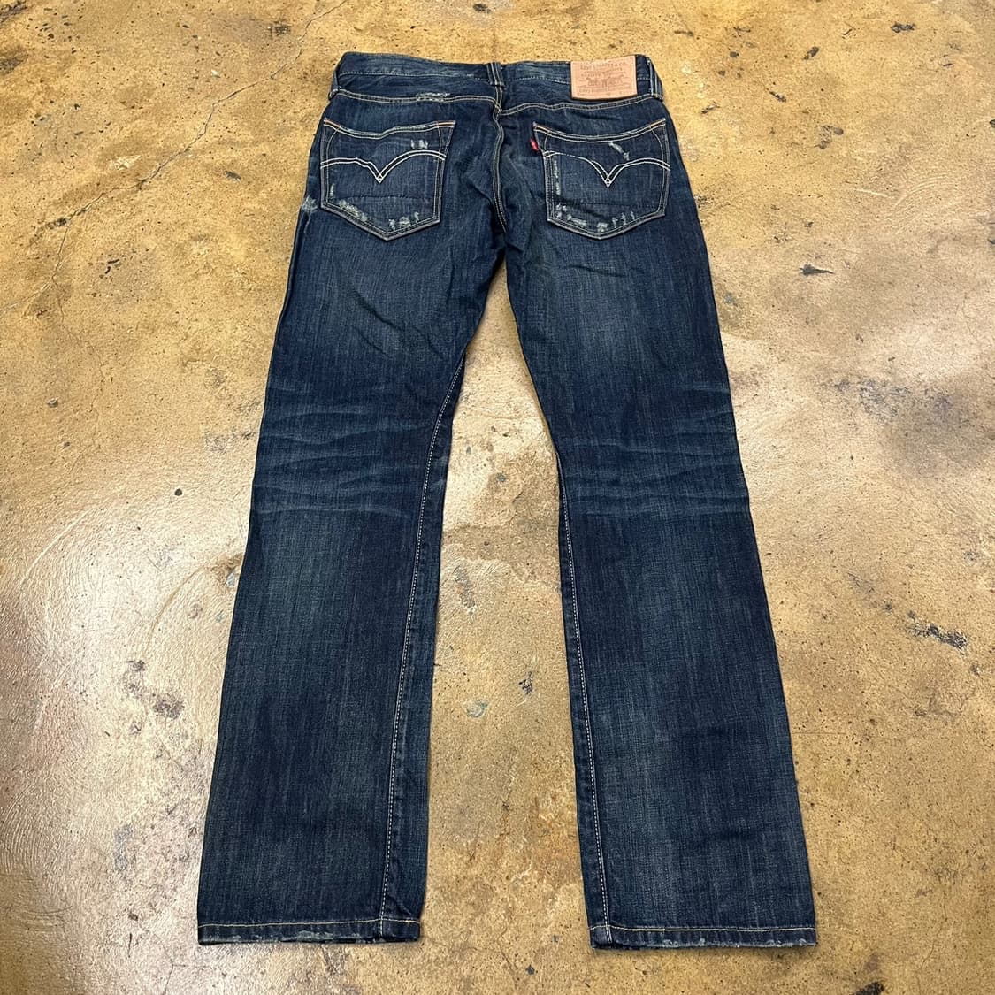[정품/W30,L32] 리바이스 522 데미지 워싱진 청바지 b15 상품이미지3
