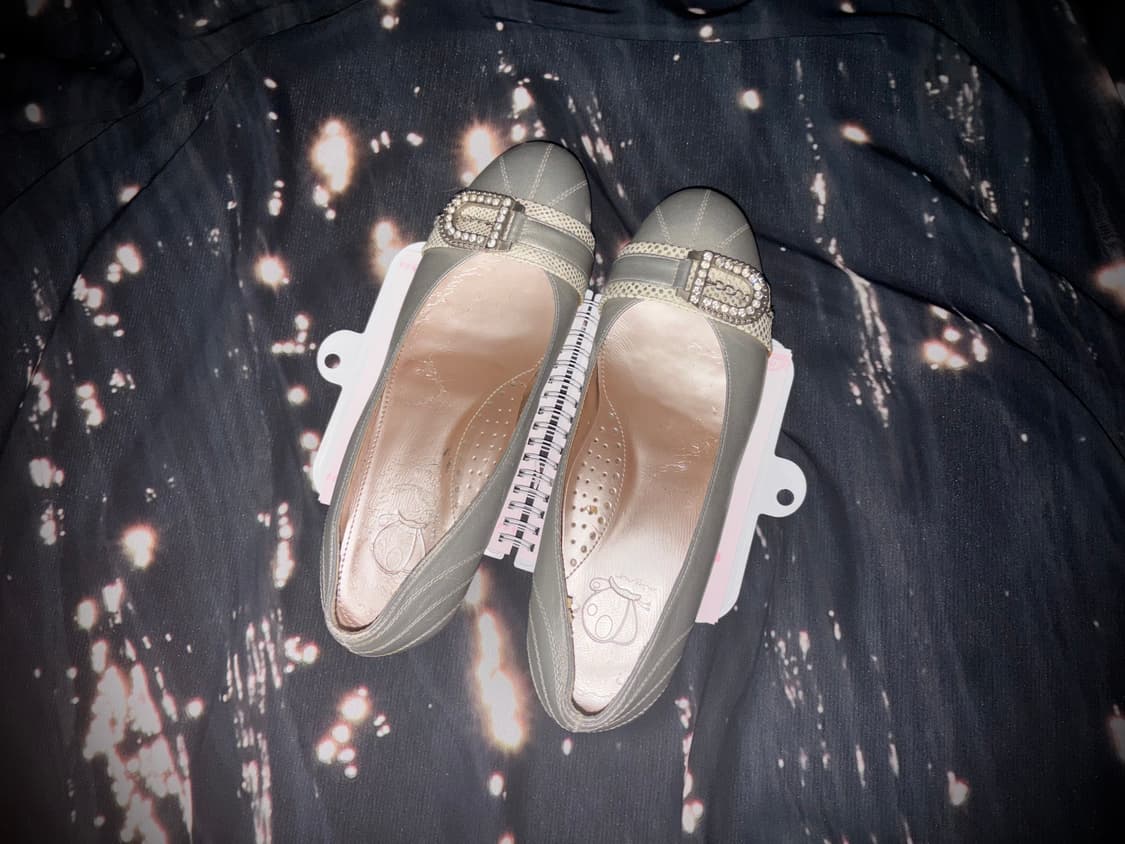 빈티지 중고 갸루 긱시크 y2k 실버 로퍼힐 상품이미지2