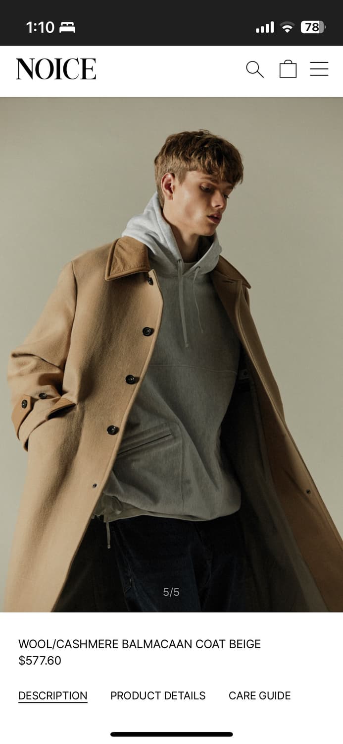 NOICE BALMACAAN COAT 상품이미지5