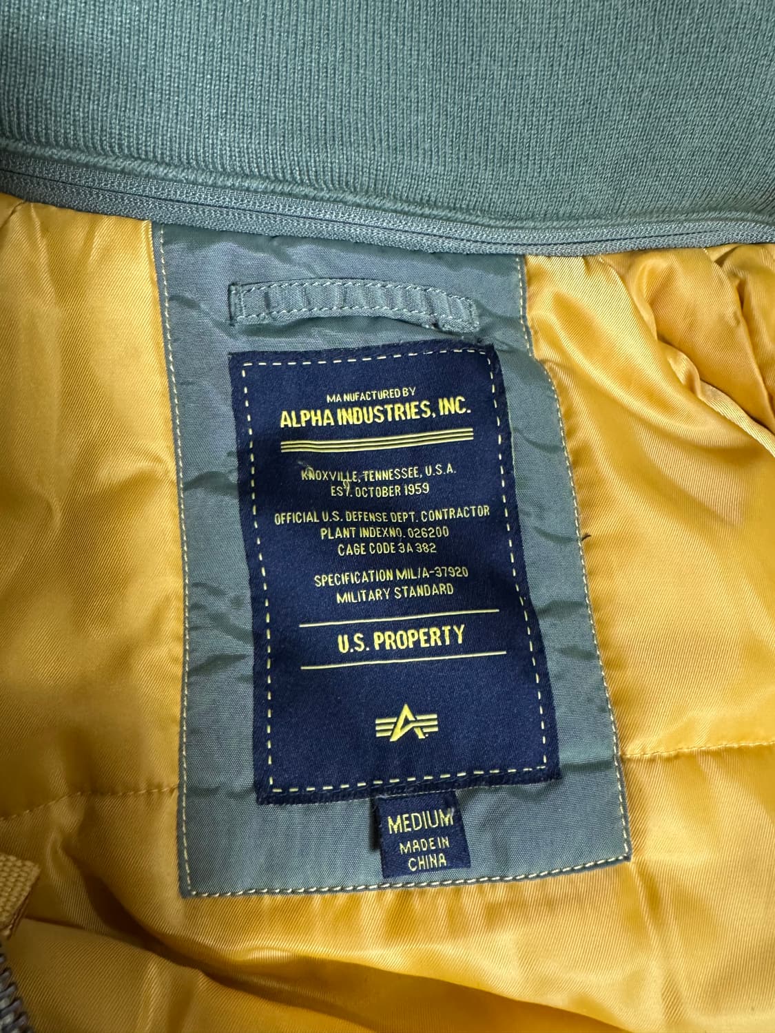 alpha 알파 N-3B 오리지널핏 인클레멘트 세이지 올리브 그린 상품이미지3