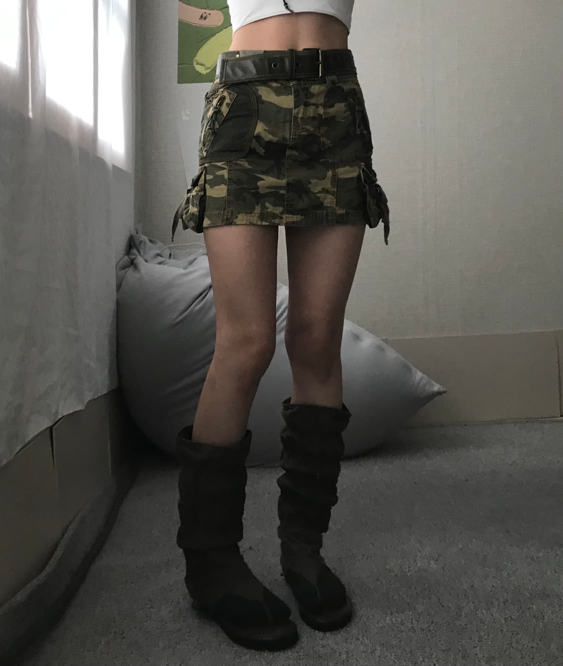 카모 포켓디테일 벨티드 카고스커트 상품이미지4