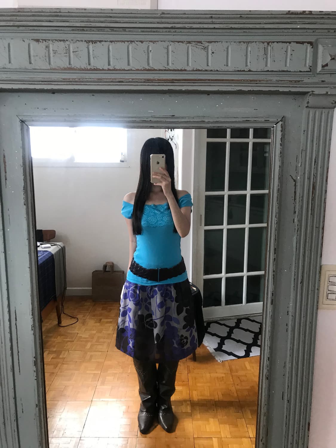 vintage pattern skirt (26inch) 상품이미지3