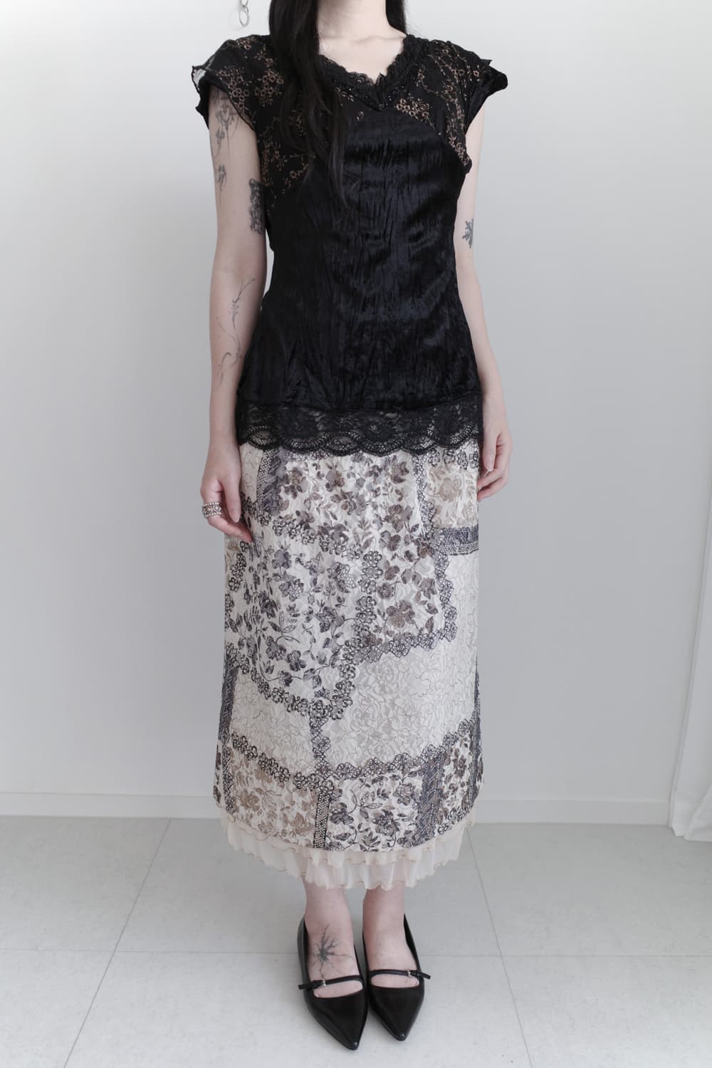velvet flower blouse 상품이미지7