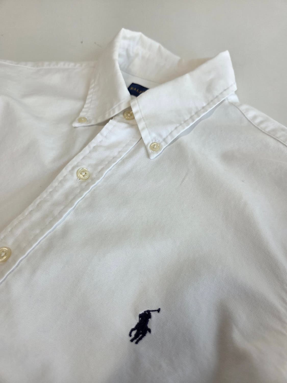 폴로 랄프로렌 화이트 옥스포드 셔츠 M 상품이미지5