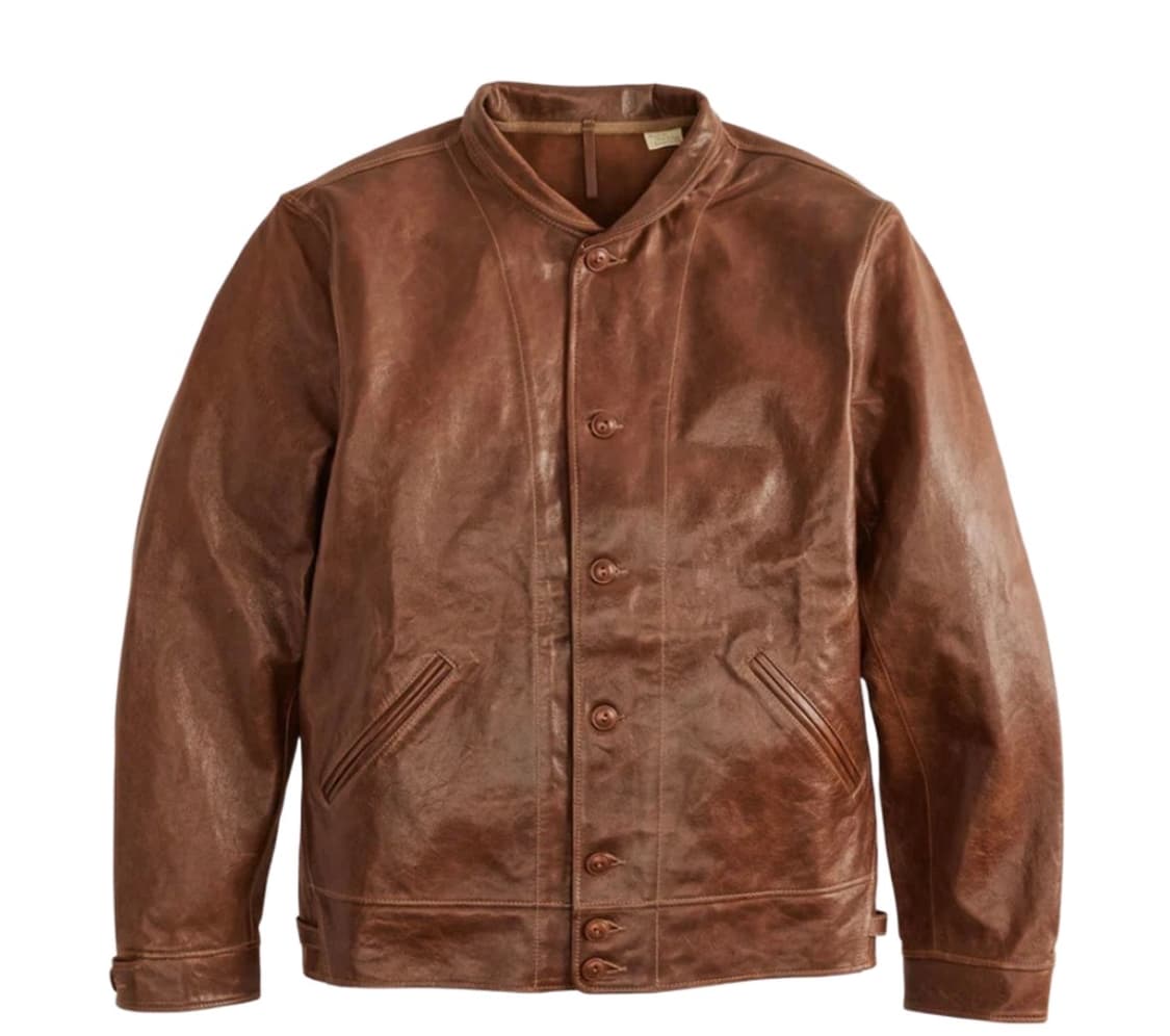 M 리바이스 LVC 아인슈타인 멘로 코삭 레더 자켓 브라운 판매 상품이미지1