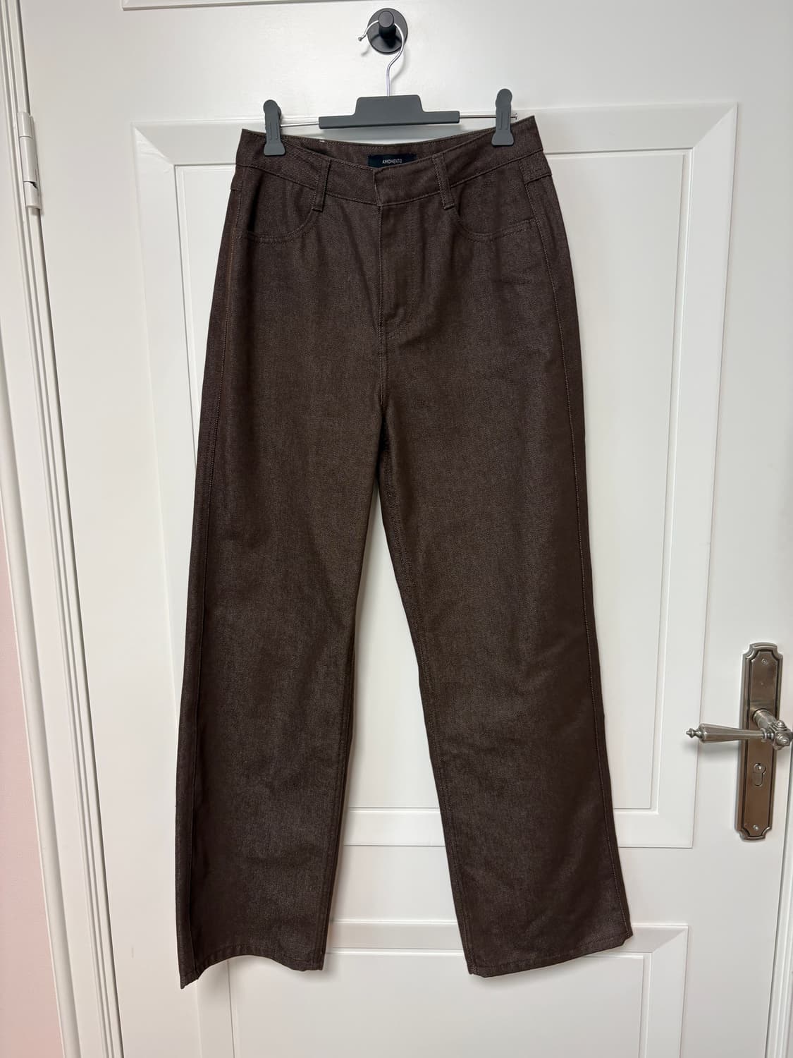 아모멘토 COLORED STRAIGHT FIT DENIM_BROWN 상품이미지7