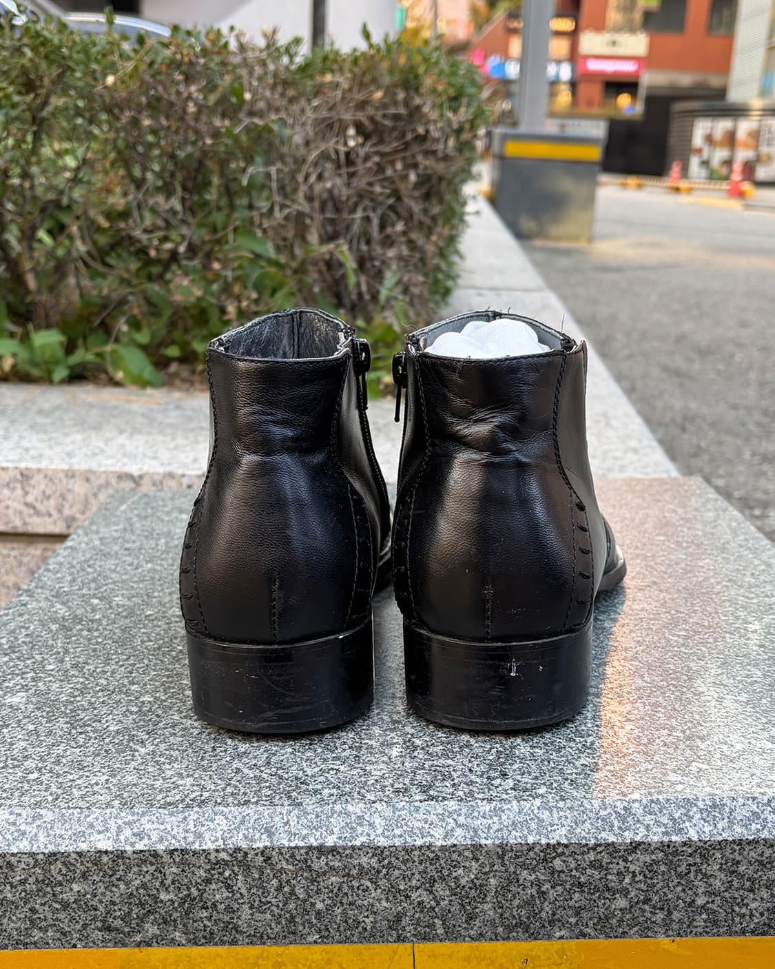 크로스 앵클 레더 부츠  상품이미지8