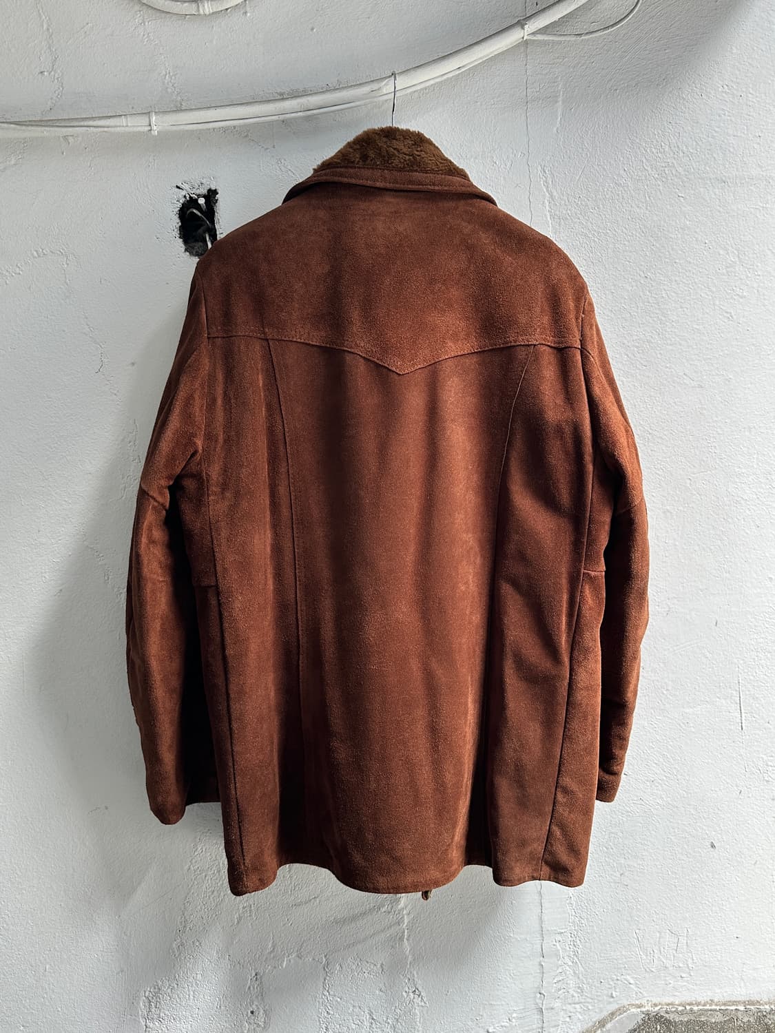 80's 빈티지 Sears 시어스 시어링 레더 스웨이드 코트 상품이미지4