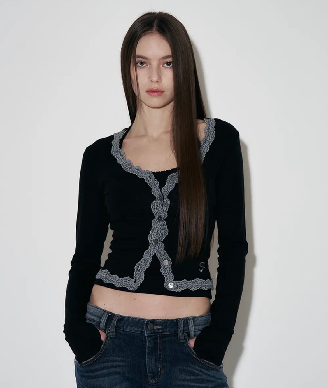 플리즈노팔로우 Mila Lace Long Sleeve Top 상품이미지2