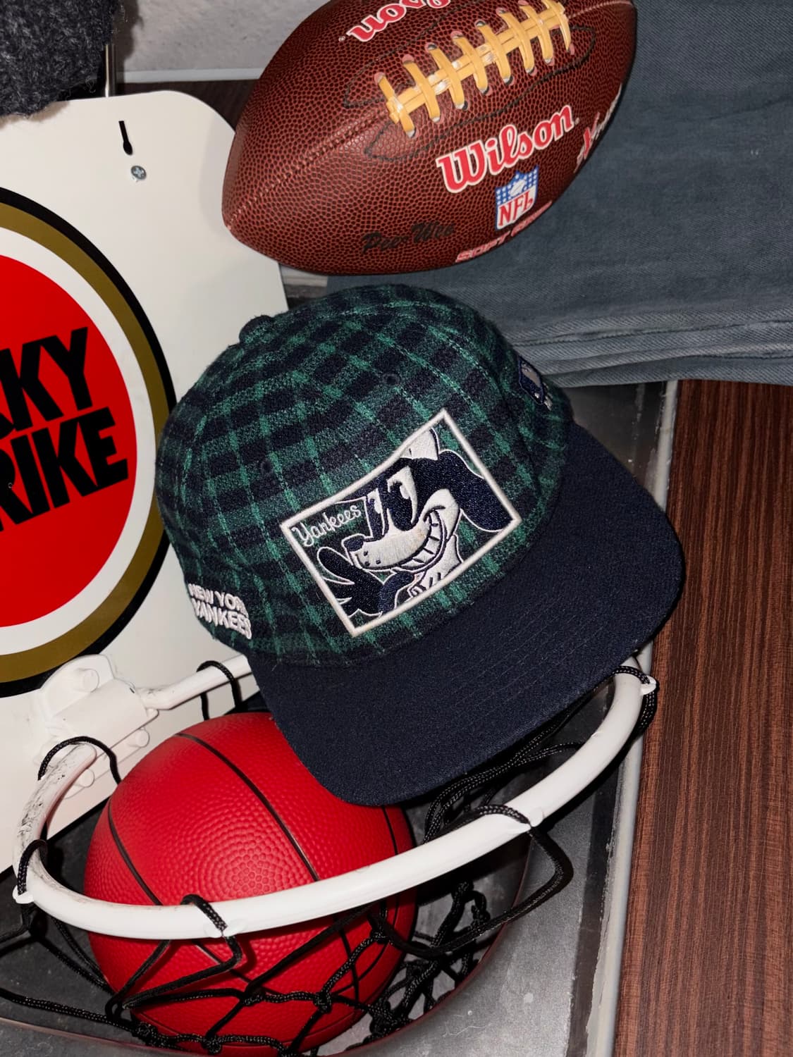 MLB 뉴욕양키즈 체크 캡 상품이미지1