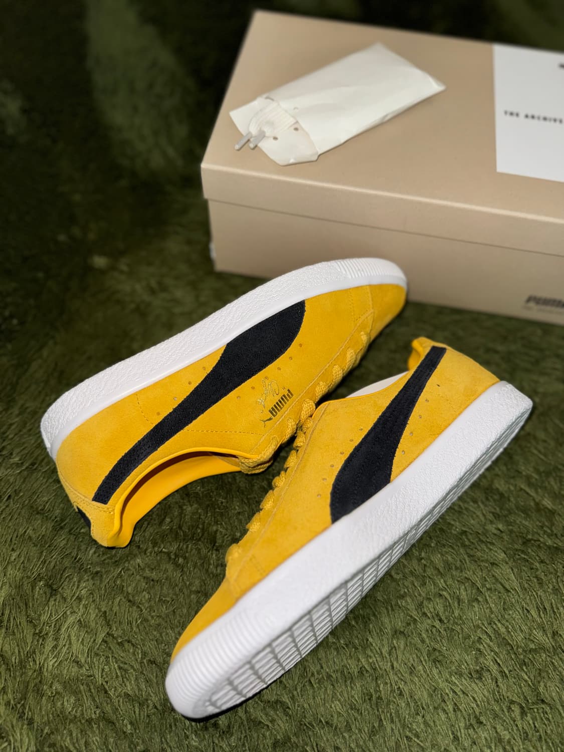 [280] 푸마 클라이드 OG 아카이브 옐로 블랙 스웨이드 상품이미지4