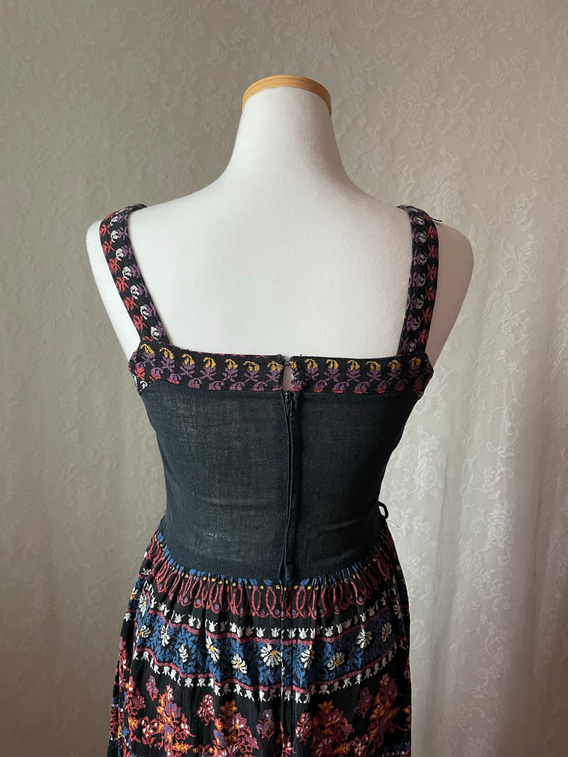 빈티지 플로럴 에스닉 슬리브리스 원피스  상품이미지4