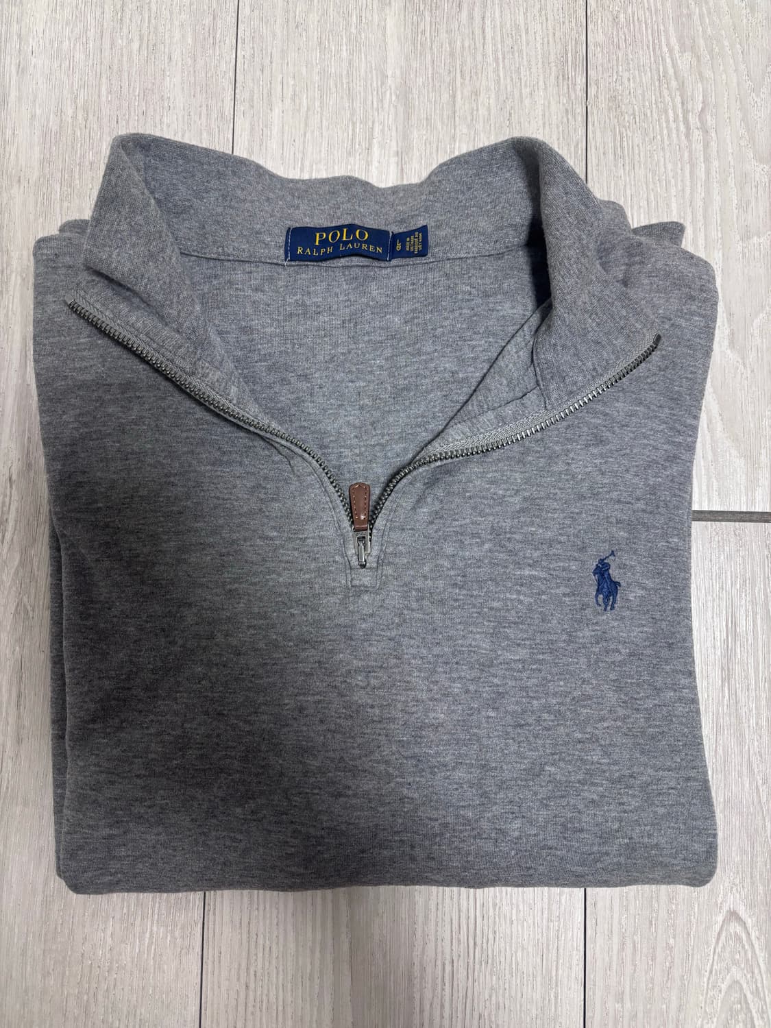 폴로 반집업 맨투맨(그레이) 상품이미지1