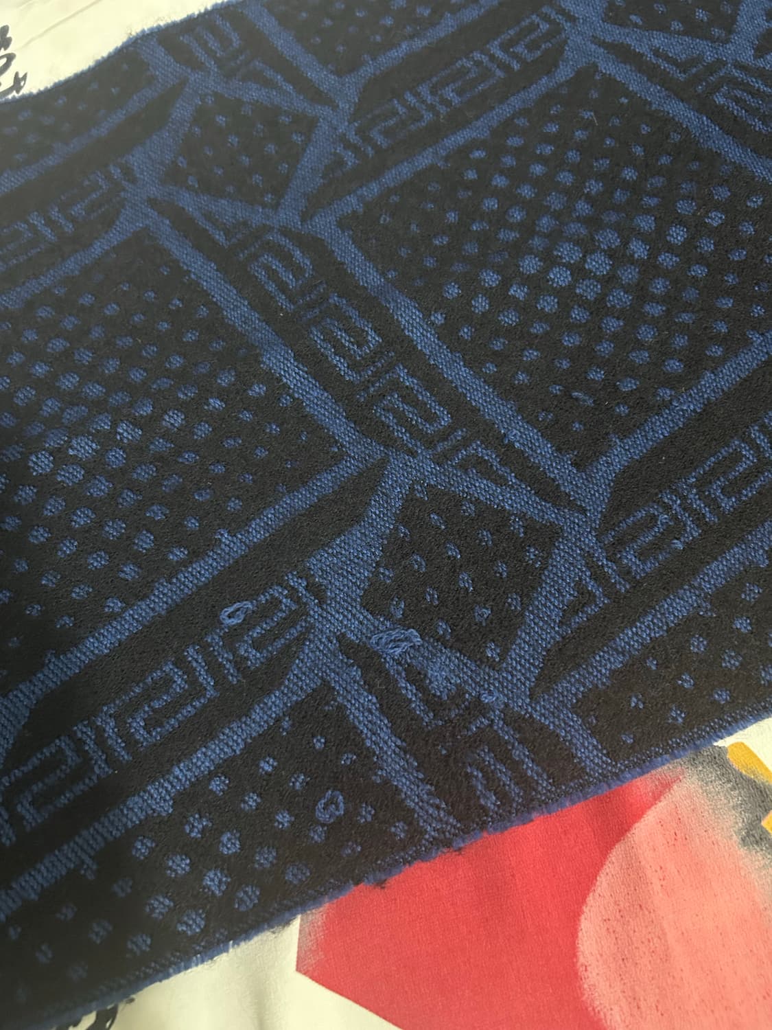 베르사체 울 머플러 블랙/블루 상품이미지4