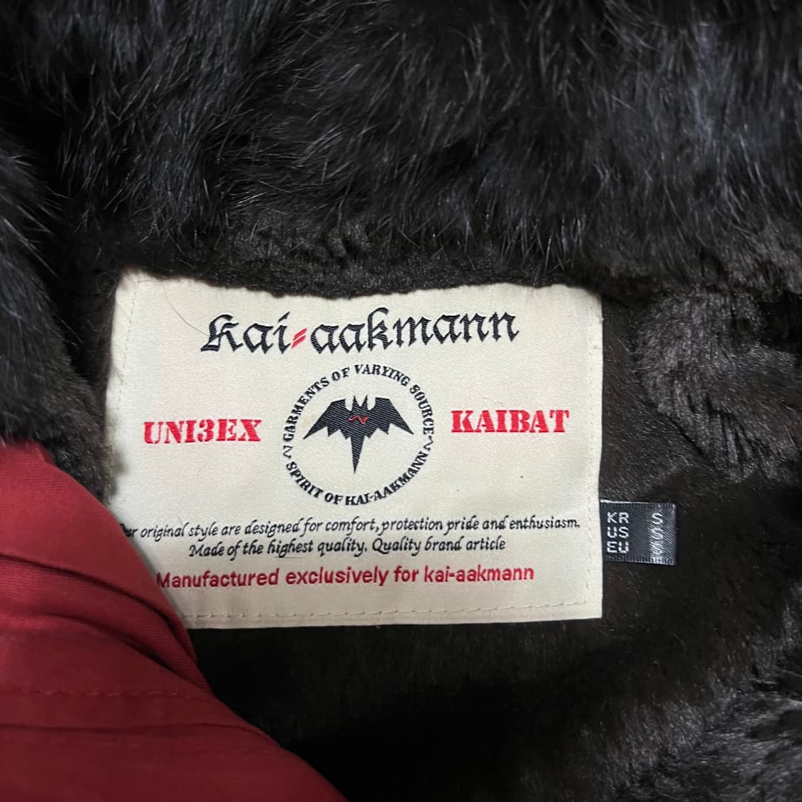 카이아크만 여성 랴빗퍼 안감 라쿤퍼 후드 야상점퍼 [버건디] S/90 상품이미지4