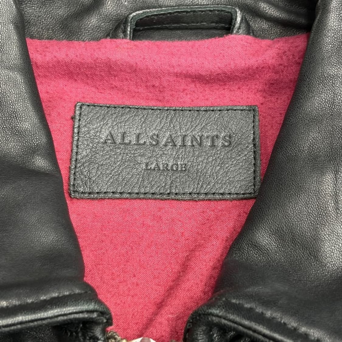 ALLSAINTS 100% 램스킨 레더 자켓 L 상품이미지4
