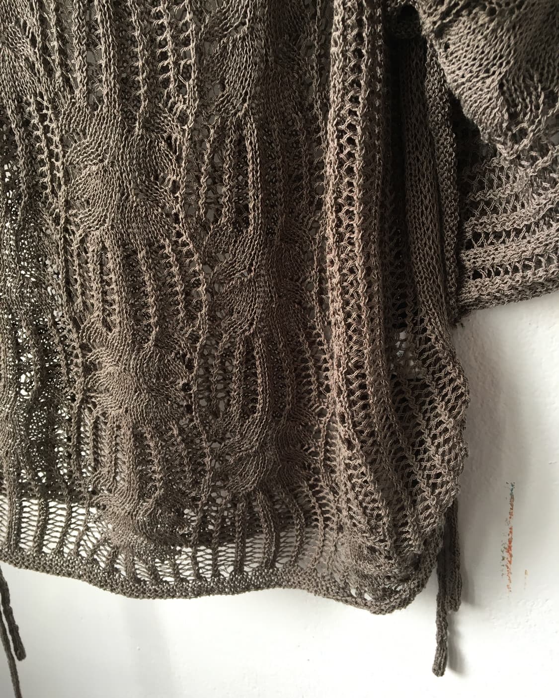 Side shirring crochet top 상품이미지3