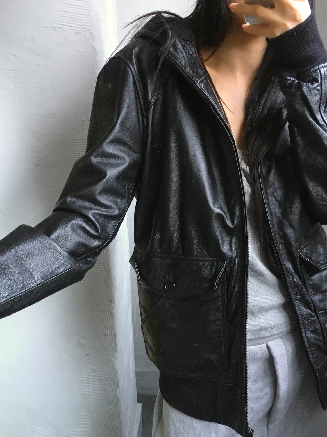 Hysteric Glamour 히스테릭글래머 가죽 후드 자켓 상품이미지2