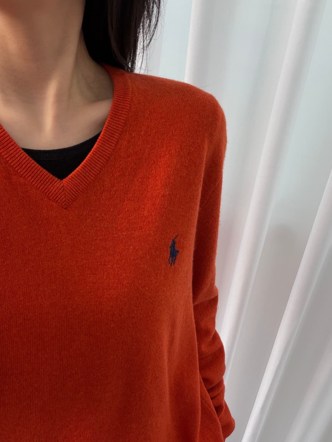 [M]폴로 랄프로렌 오렌지 브이넥 니트 상품이미지2