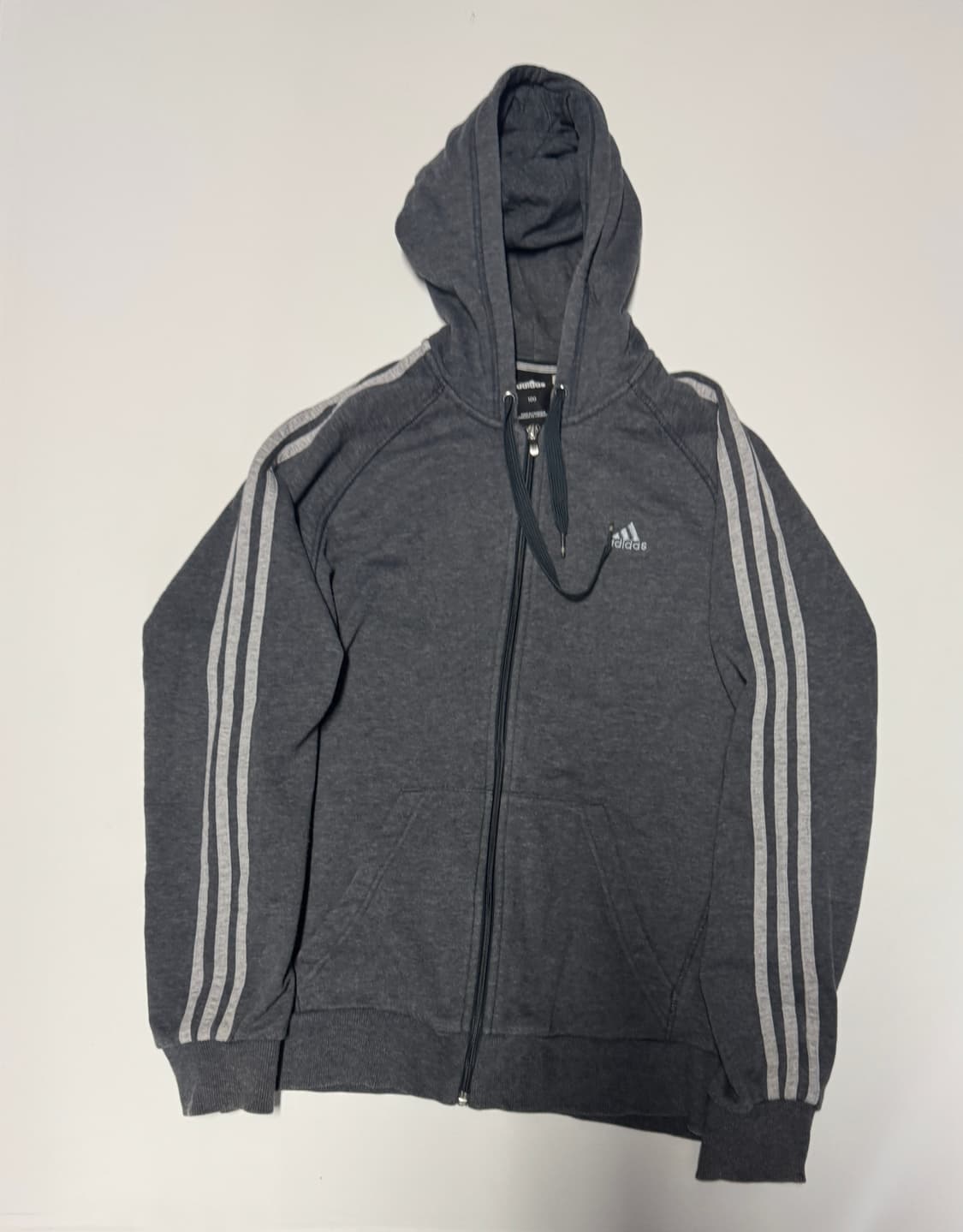 공용! 아디다스 에센셜 올드스쿨 삼선 트랙 후드집업 M 상품이미지1