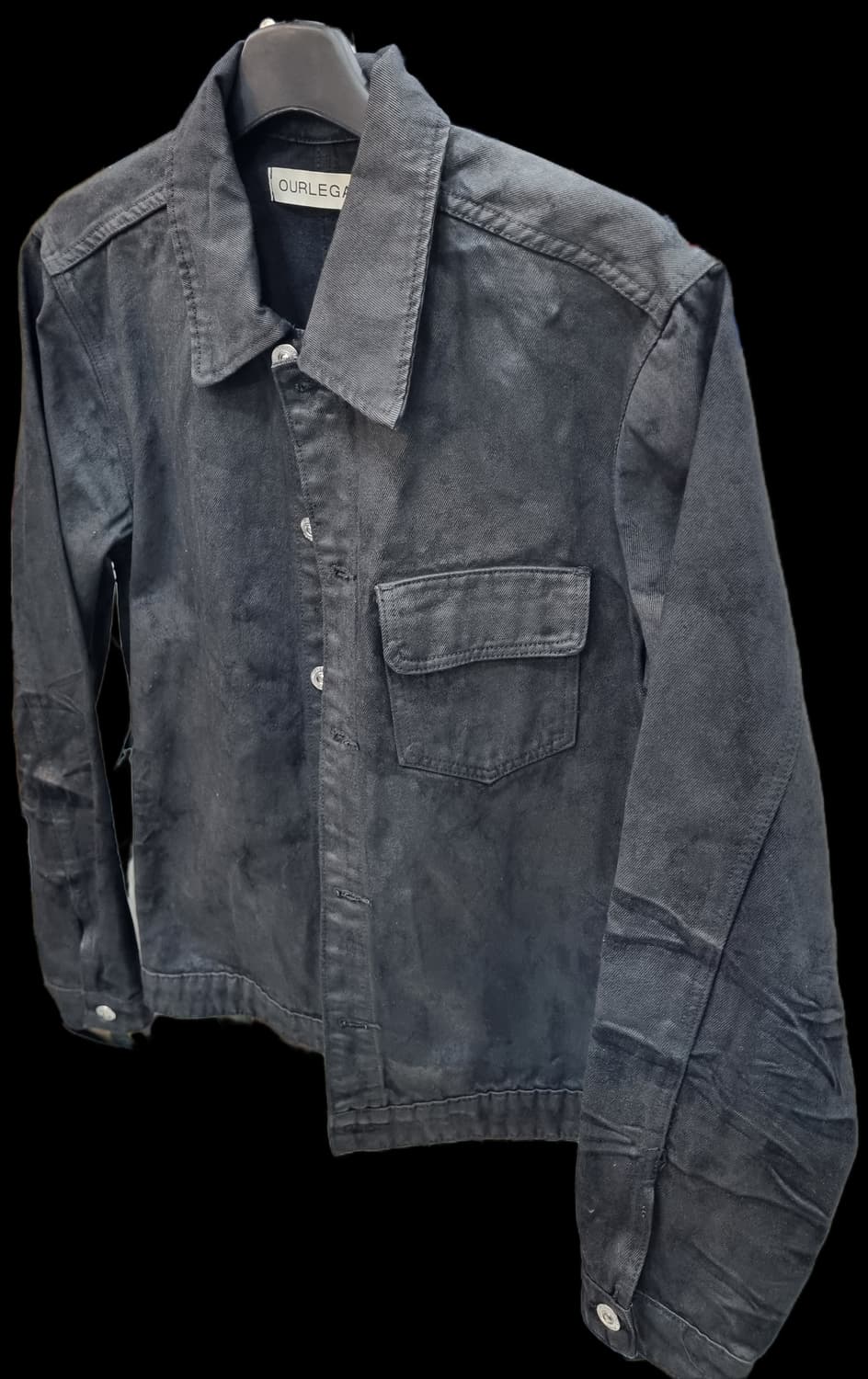 아워레가시 블랙 워싱 데님 셔츠 자켓 48 상품이미지2