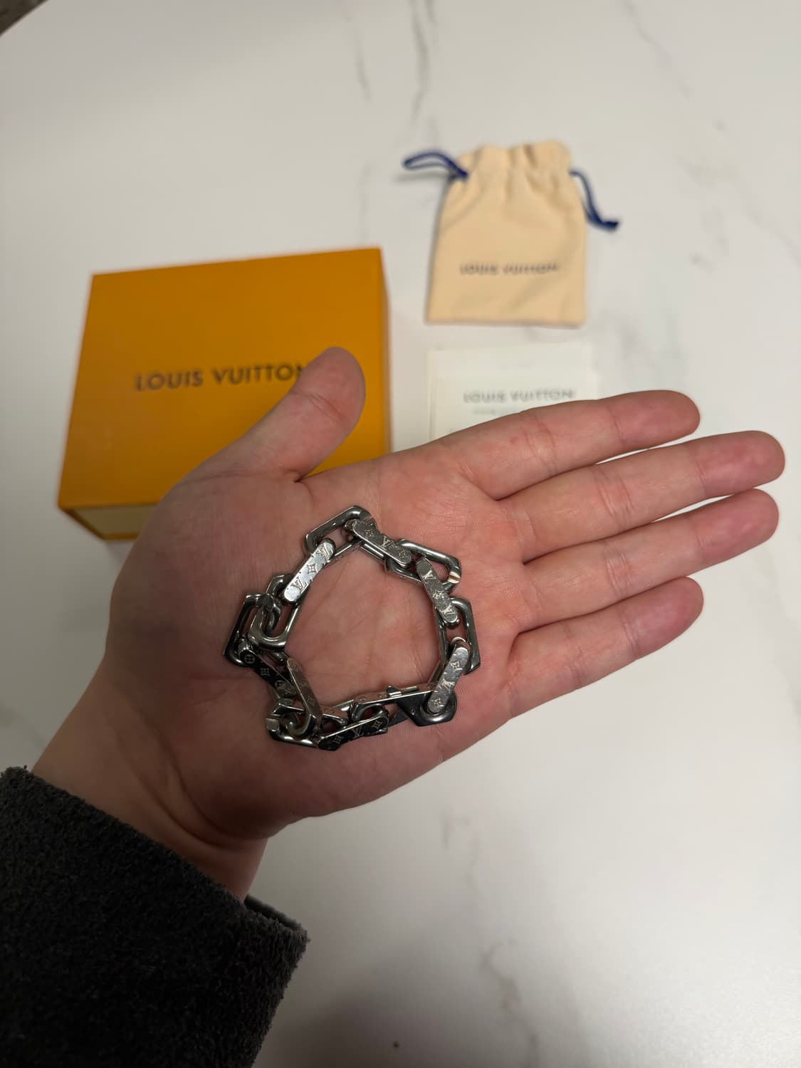 [풀구성/영수증]루이비통 모노그램 버질아블로 체인팔찌 상품이미지2