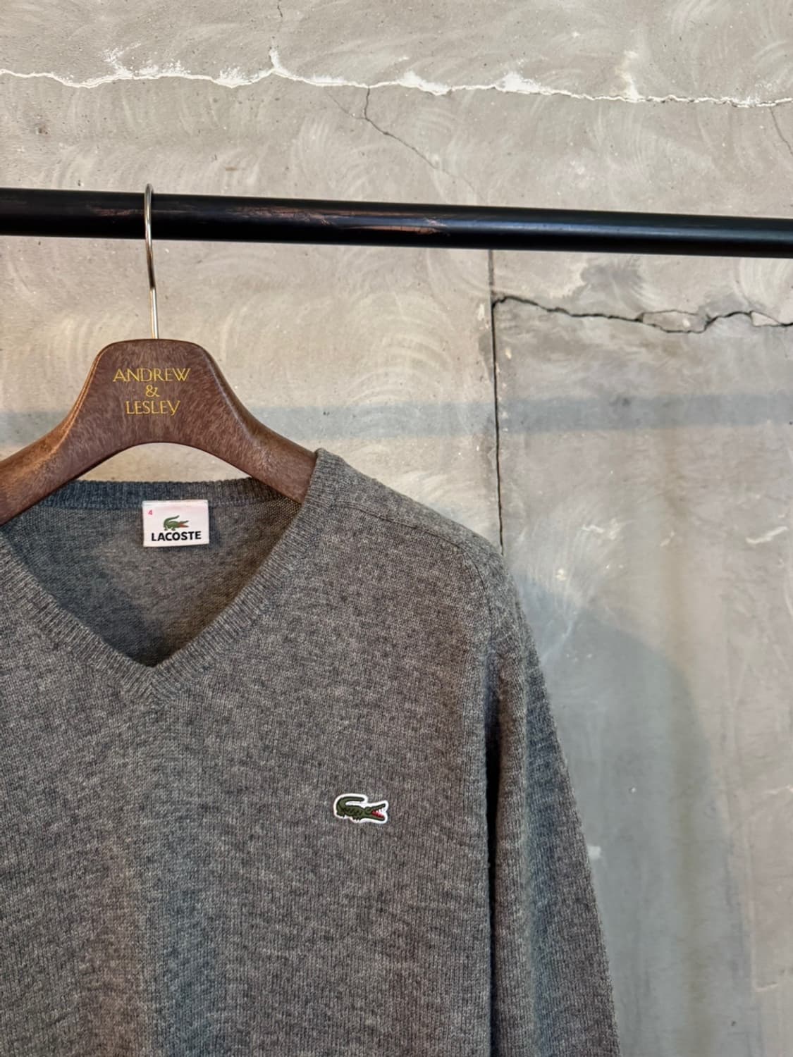 라코스테 브이넥 램스울 니트 100 상품이미지4