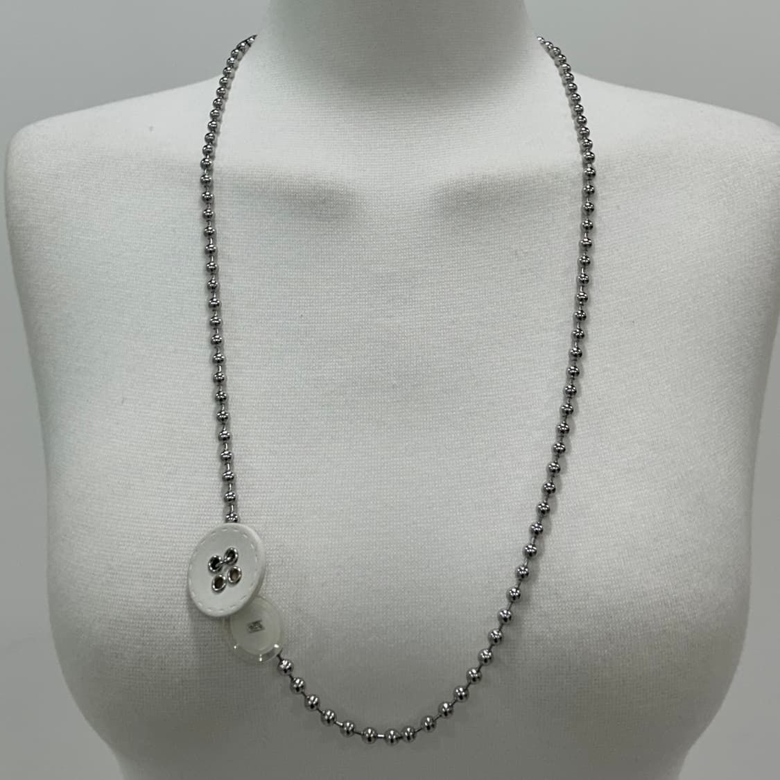 White button layered necklace 상품이미지8