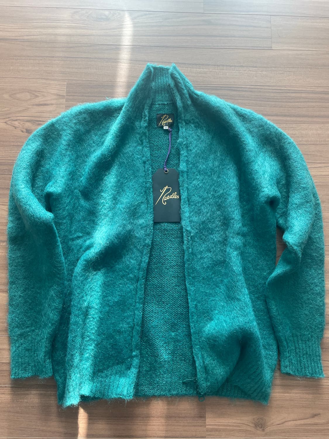 니들스 지퍼 모헤어 가디건 에메랄드 xs  상품이미지4