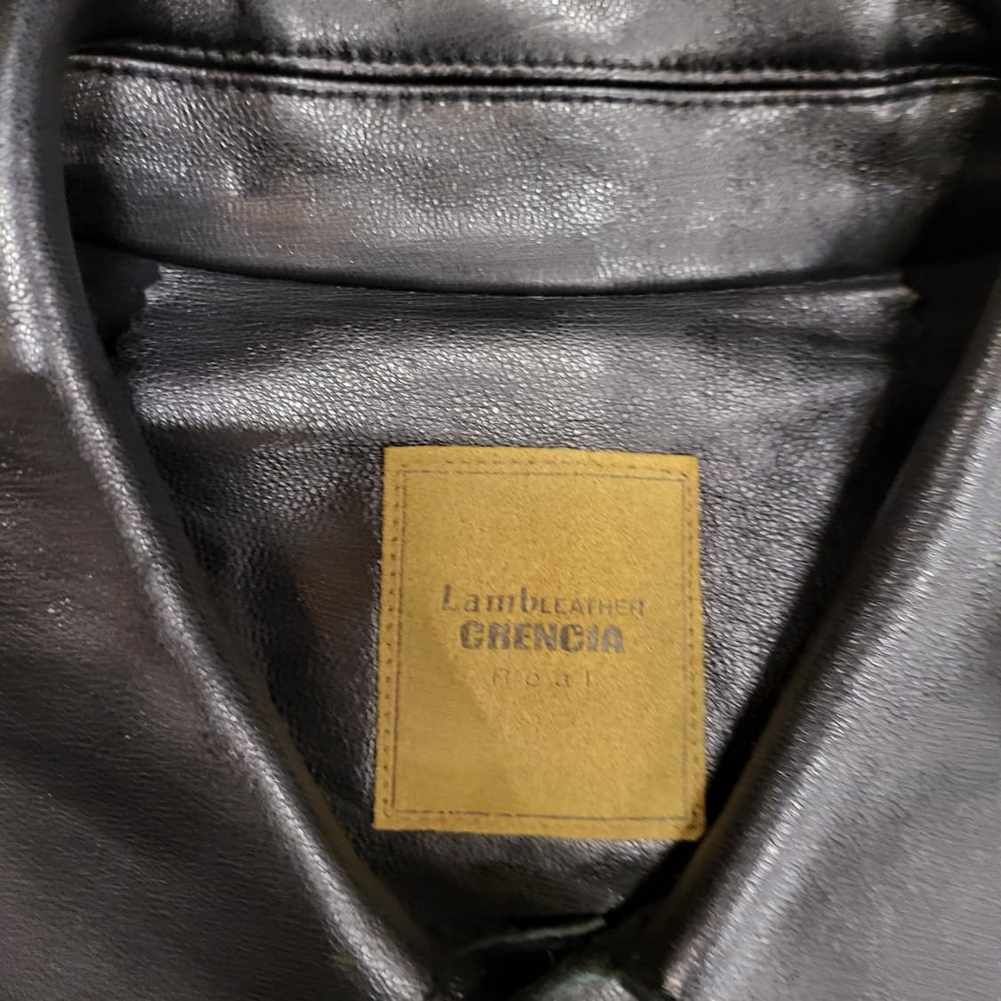 CRENCIA 레더 롱 자켓 (100) 상품이미지5