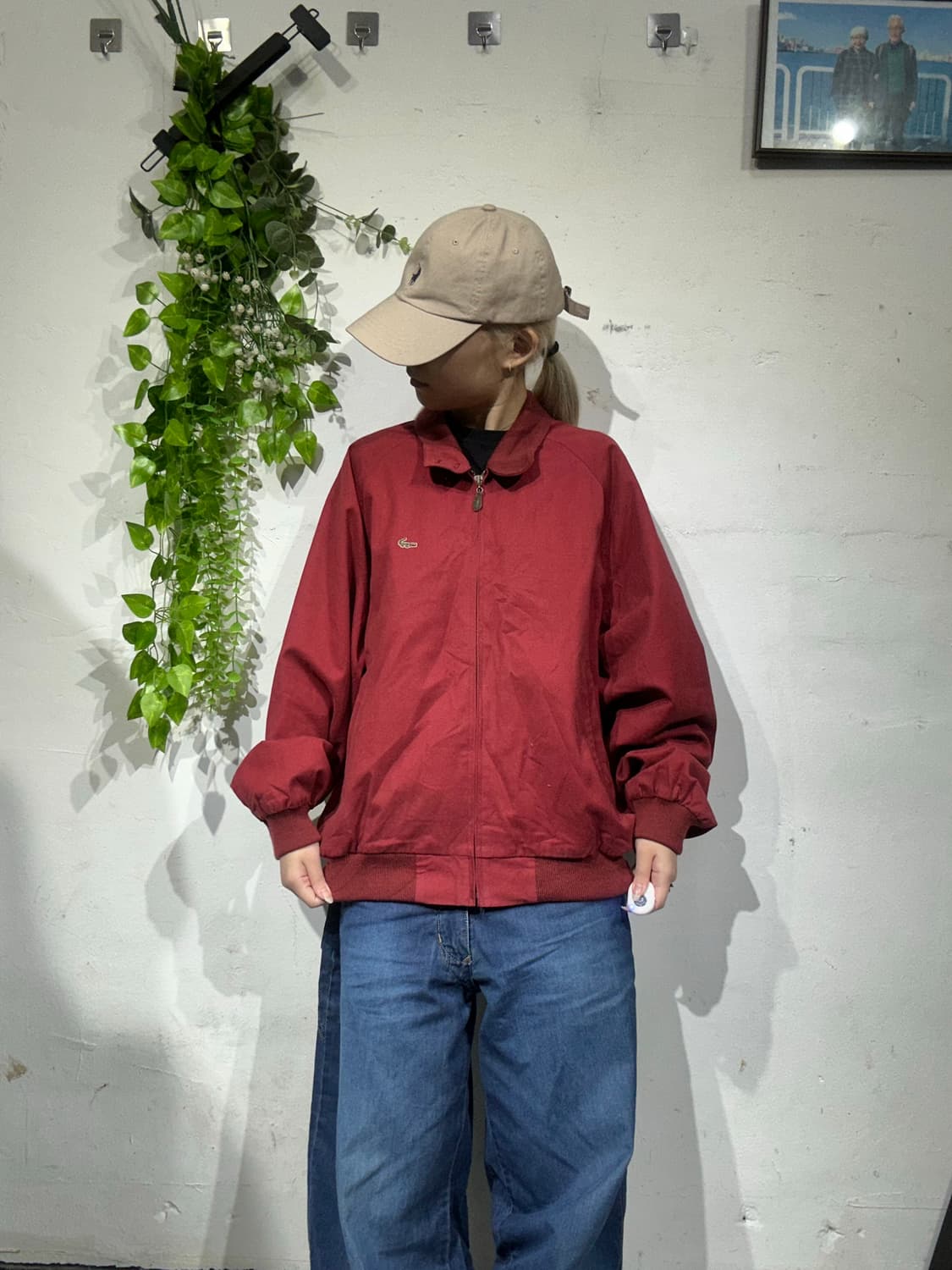 크로커다일 버건디 블루종 자켓 L 상품이미지2