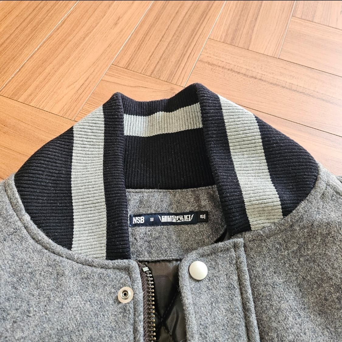 NSB 새서울소년단 울 소가죽 바시티 야구점퍼 바이크자켓 상품이미지7